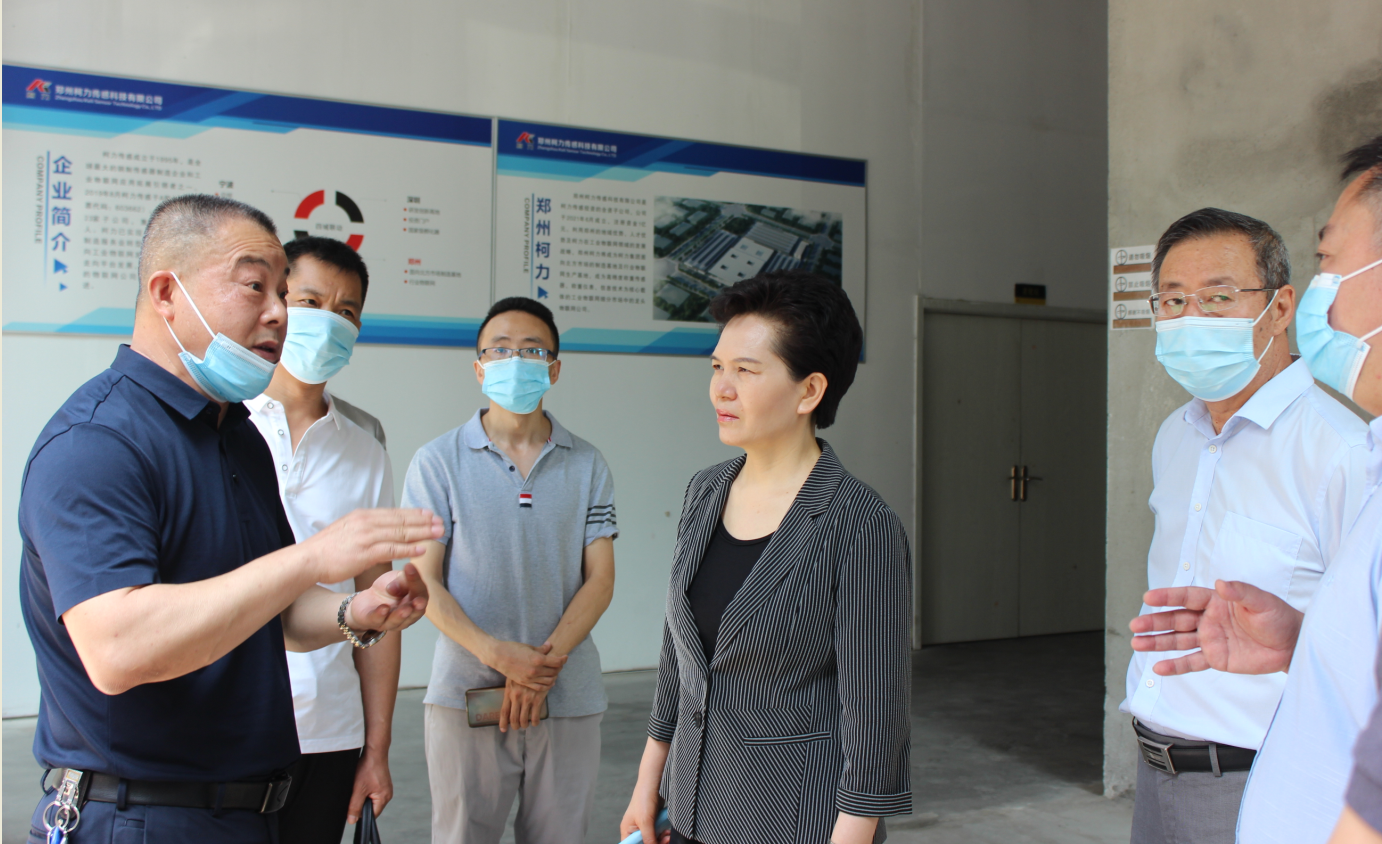 郑州市政协副主席薛景霞对郑州柯力做调研工作