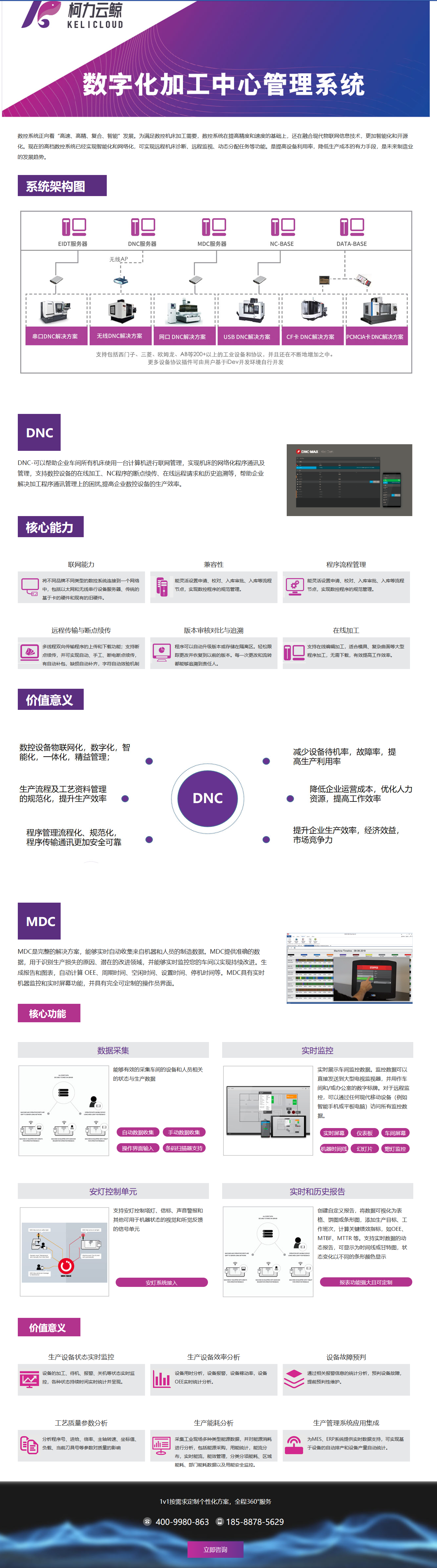 柯力云鲸数字化加工中心管理系统