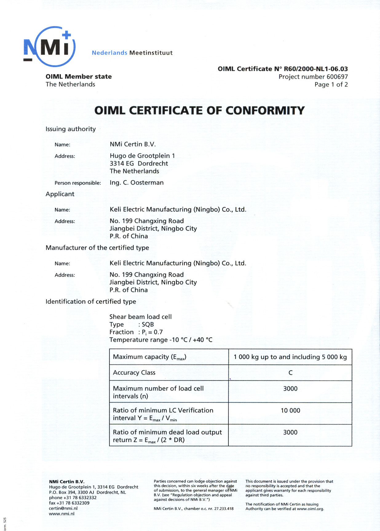 OIML-SQB-1