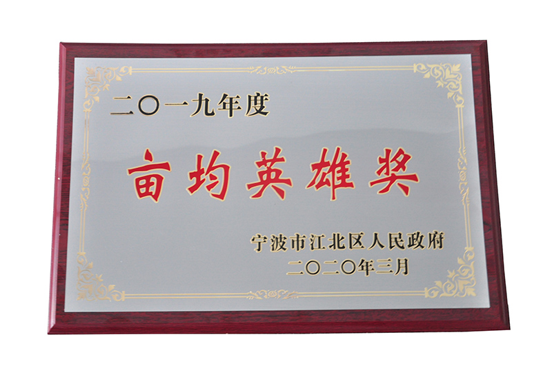 宁波市江北区2019年度亩均英雄奖
